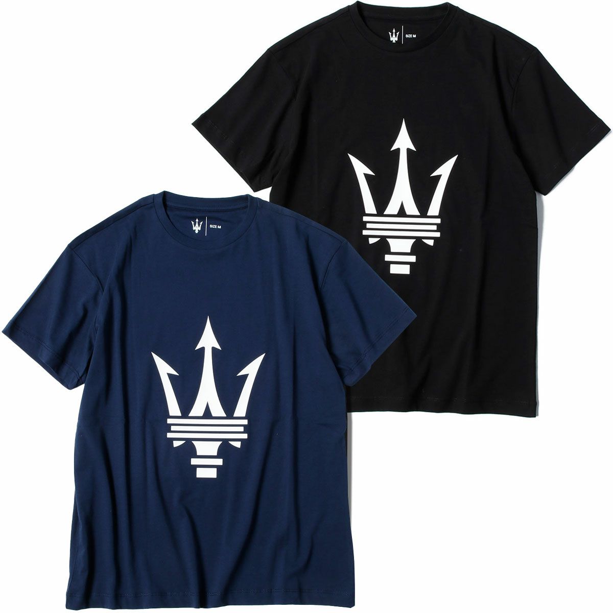 MASERATI｜マセラティ トライデント ビッグロゴ Tシャツ｜