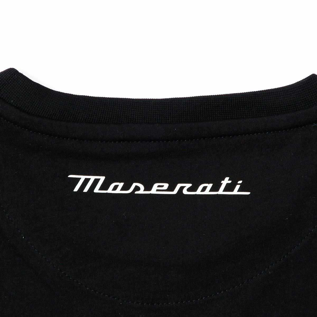 MASERATI｜マセラティ トライデント ビッグロゴ Tシャツ｜ブラック