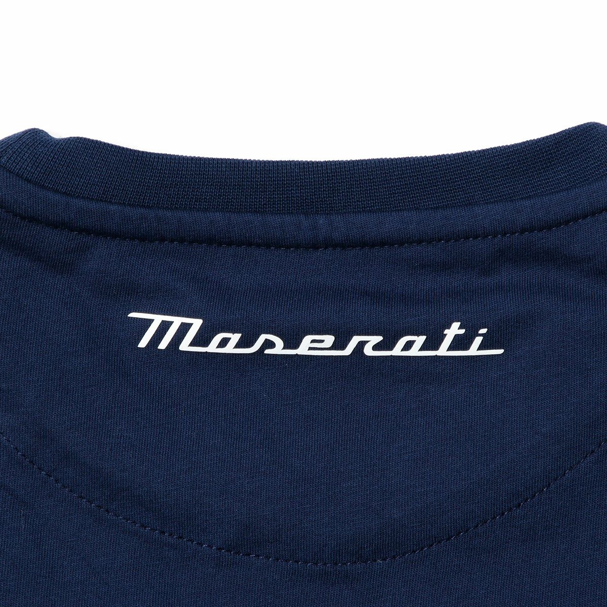MASERATI｜マセラティ トライデント ビッグロゴ Tシャツ｜ネイビー