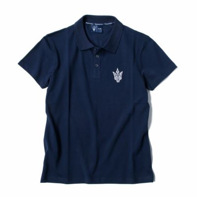 MASERATI｜マセラティ トライデント ロゴ パッチ ポロシャツ｜