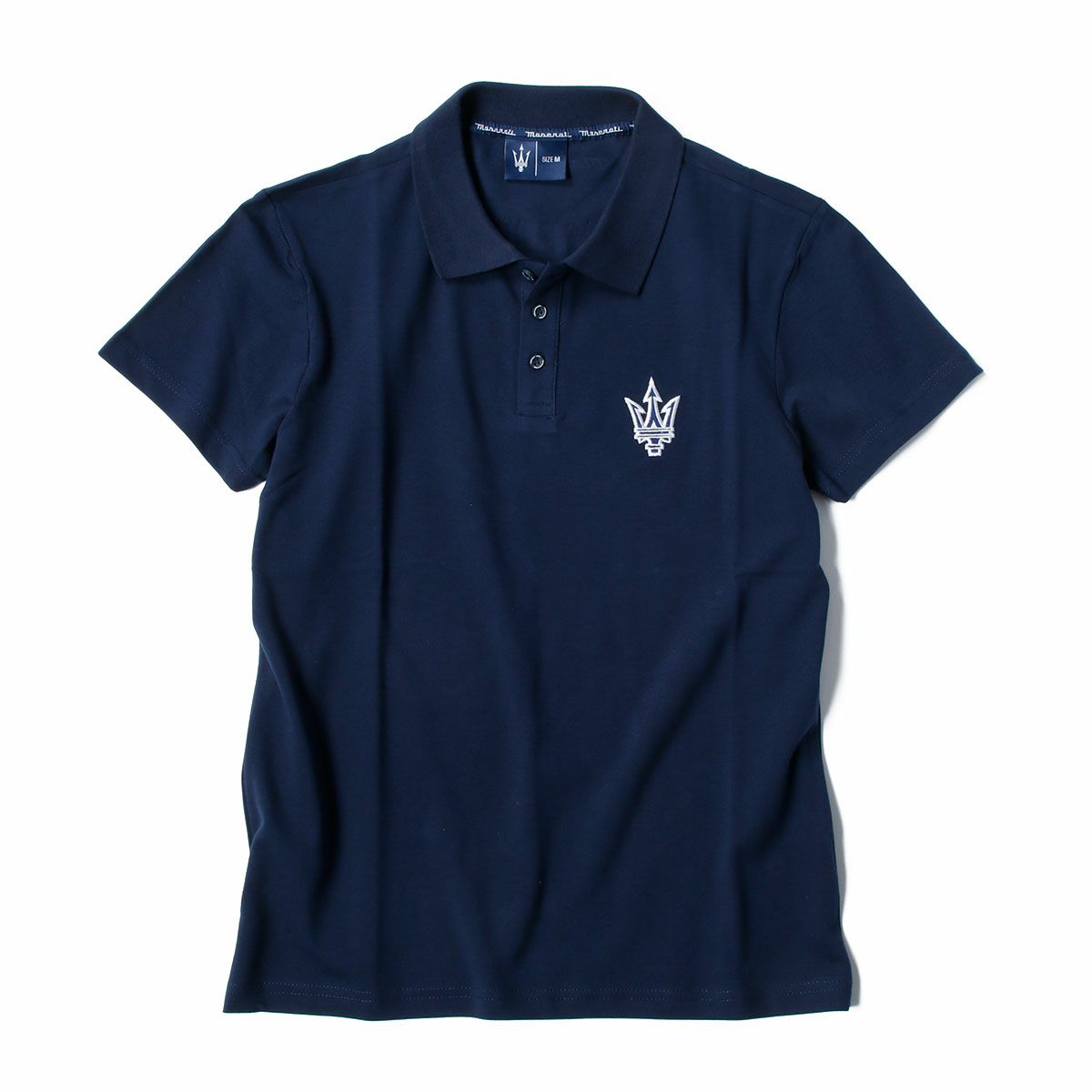 MASERATI｜マセラティ トライデント ロゴ パッチ ポロシャツ｜