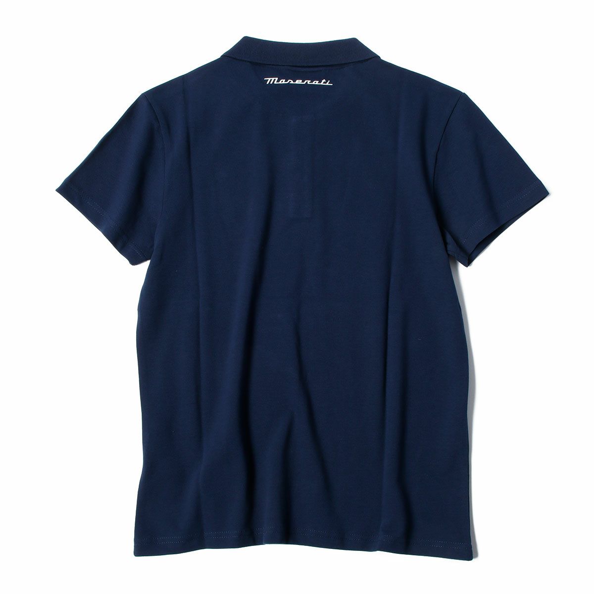 MASERATI｜マセラティ トライデント ロゴ パッチ ポロシャツ｜ブルー