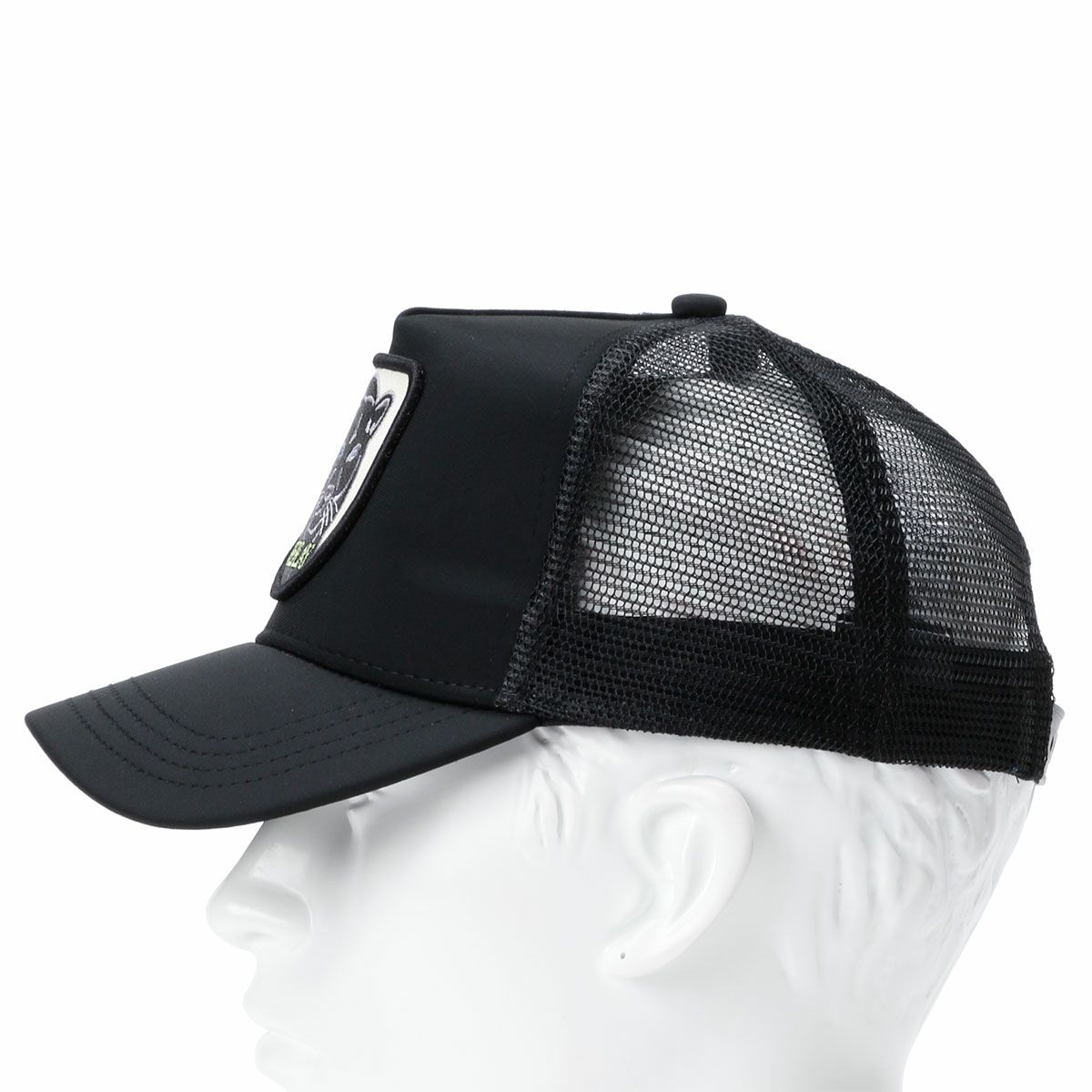 Replay｜ブラックパンサーパッチ キャップ｜帽子｜ブラック｜着用