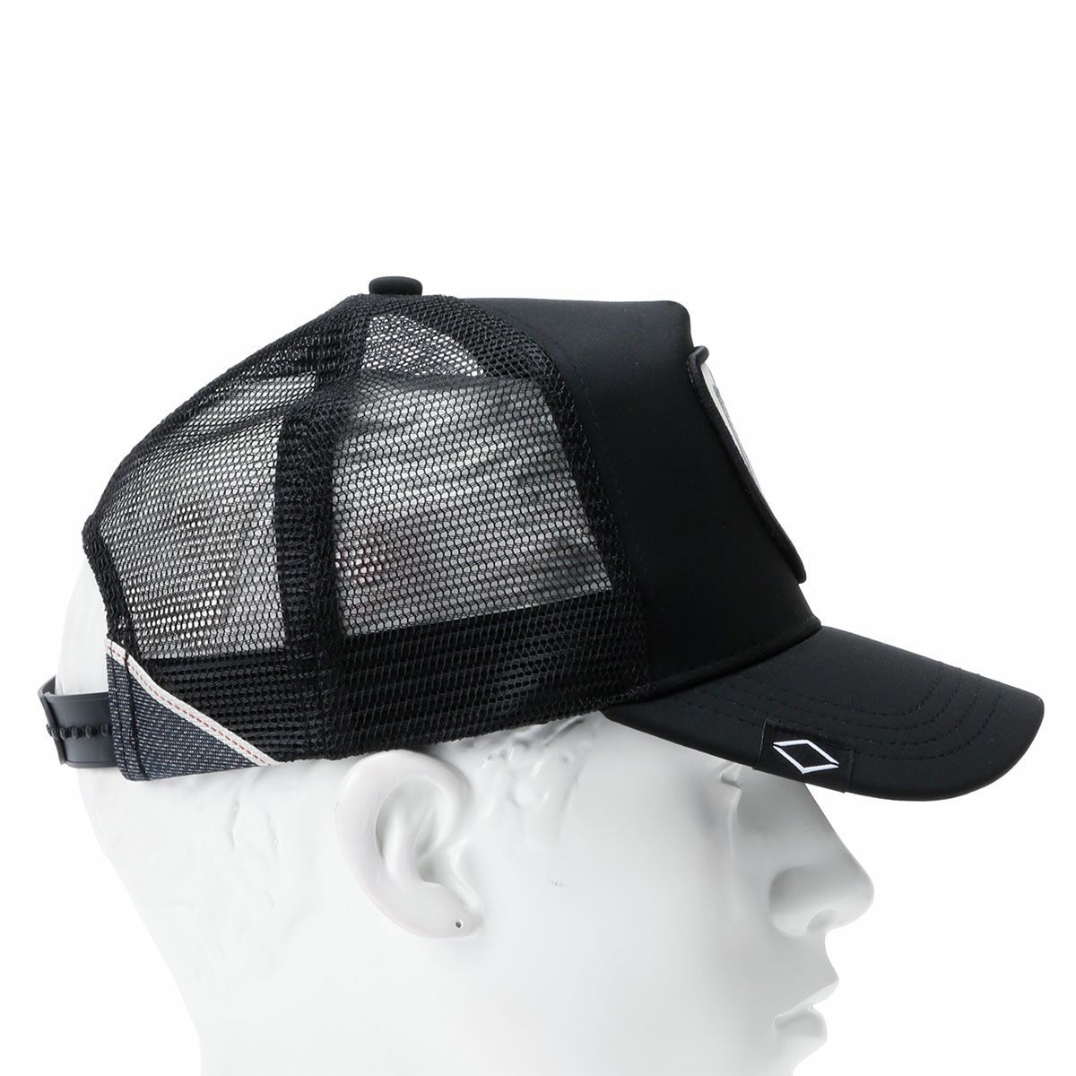 Replay｜ブラックパンサーパッチ キャップ｜帽子｜ブラック｜着用