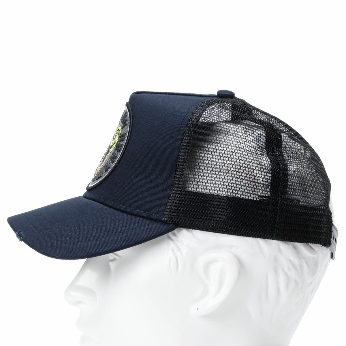 Replay｜スネークパッチ キャップ｜帽子｜ネイビー｜着用