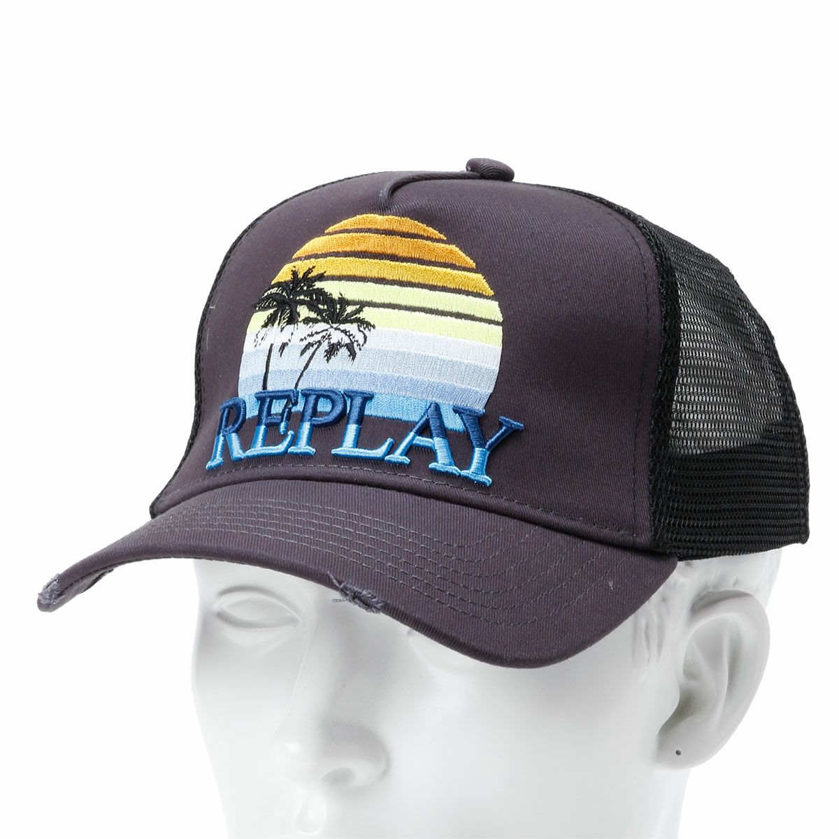 Replay｜サンセット エンブロイダリー キャップ｜帽子｜ダークグレー