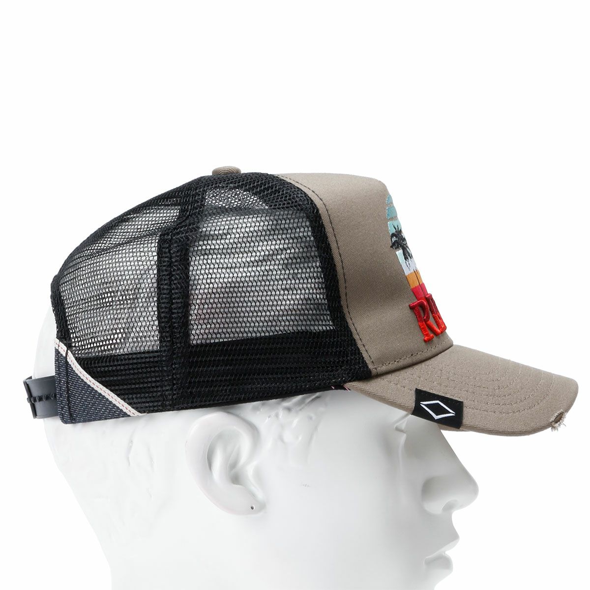 Replay｜サンセット エンブロイダリー キャップ｜帽子｜ペールグレーブラウン