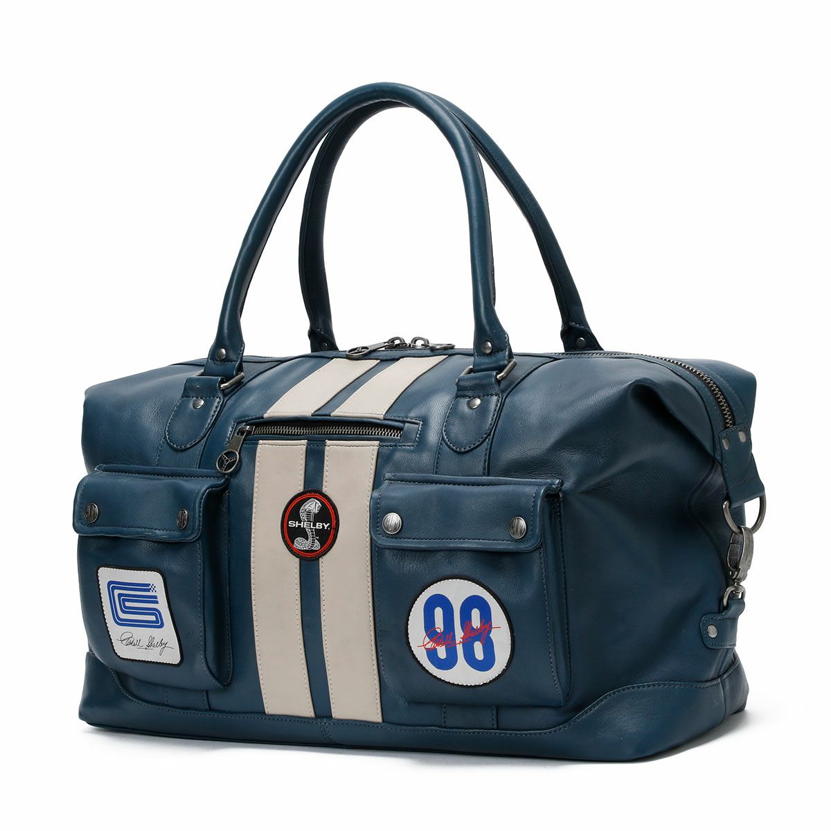 CLASSIC LEGEND MOTORS｜GT350 レザー バッグ 48H｜ボストンバッグ｜ロイヤルブルー