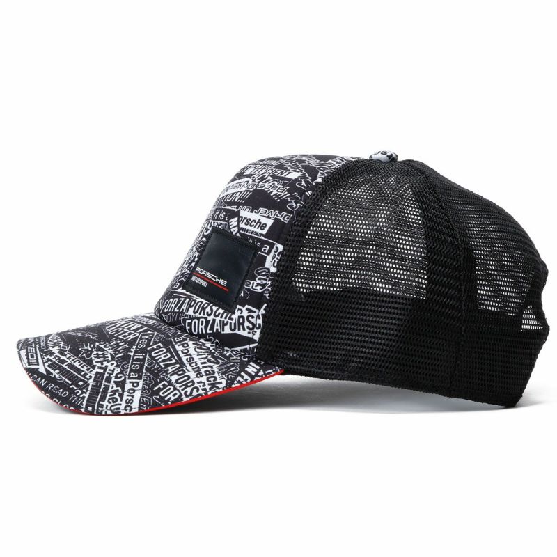 PORSCHE｜ポルシェ FW ステートメント トラッカー キャップ｜帽子｜ブラック