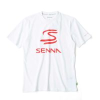 AyrtonSenna｜アイルトン・セナ ロゴ Tシャツ｜ホワイト