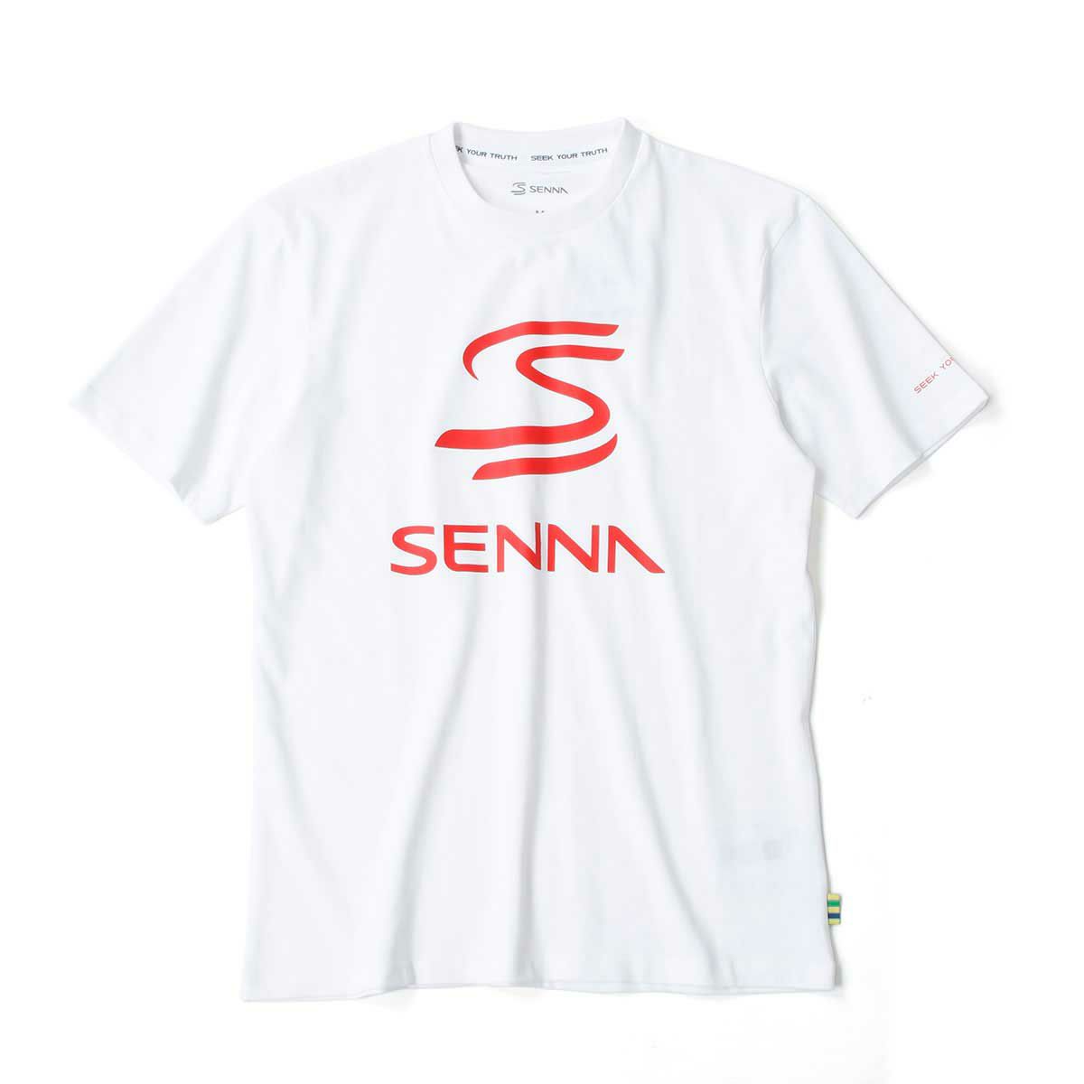 AyrtonSenna｜アイルトン・セナ ロゴ Tシャツ｜ホワイト