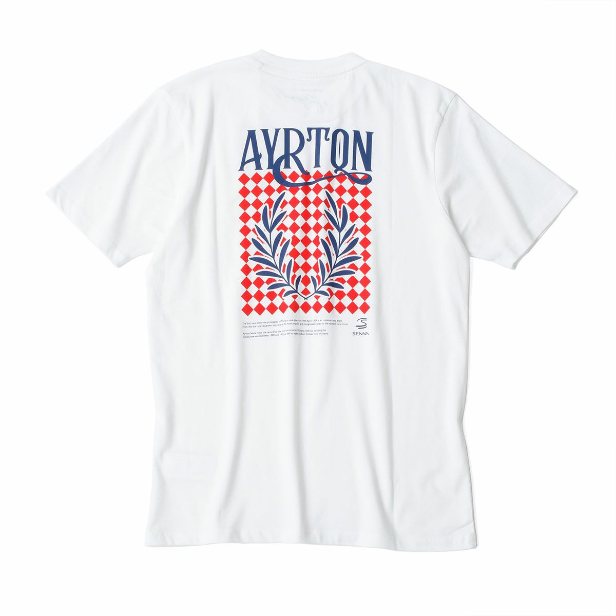 AyrtonSenna｜アイルトン・セナ モナコ スペシャル エディション Tシャツ｜ホワイト