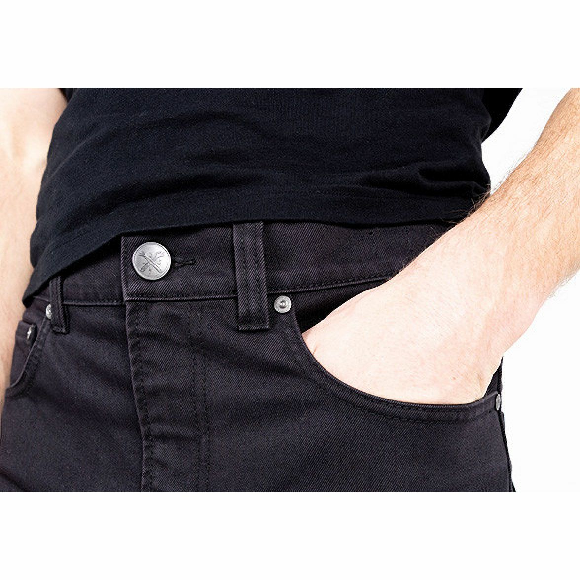 John Doe｜クラシック テーパード｜デニム｜ブラック｜モデル着用