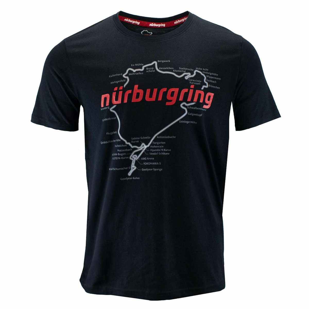 Nurburgring｜ニュルブルクリンク RACETRACK Tシャツ｜ブラック