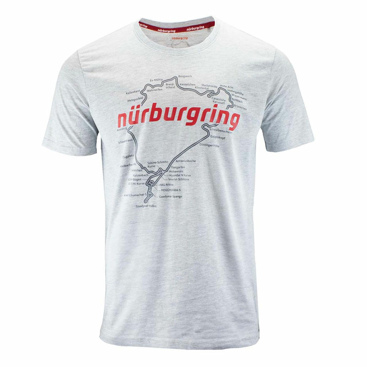 Nurburgring｜ニュルブルクリンク RACETRACK Tシャツ｜グレー
