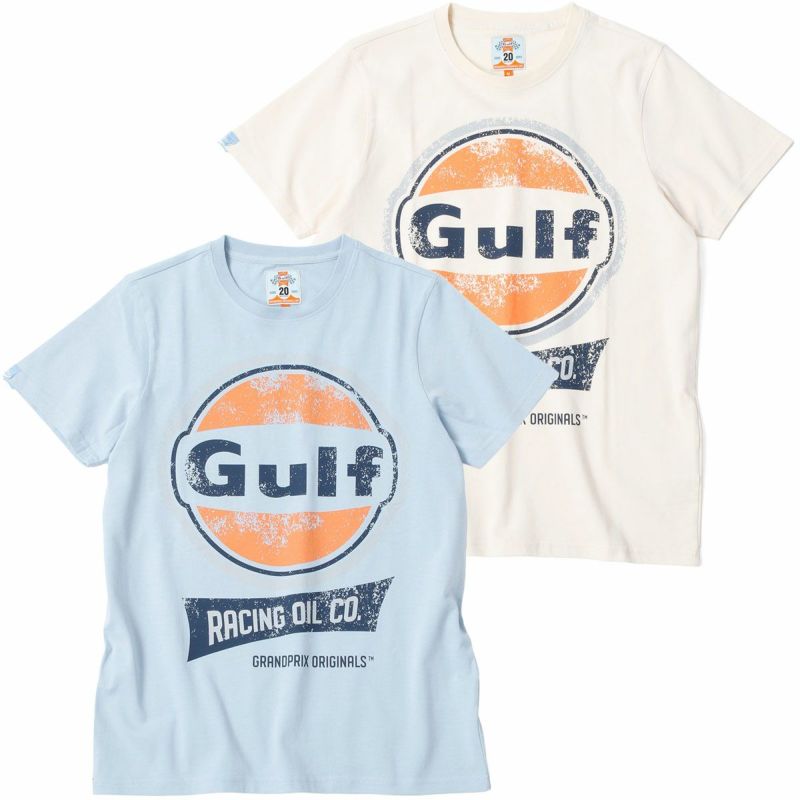 GULF｜ガルフ NEW レーシング オイル Tシャツ｜