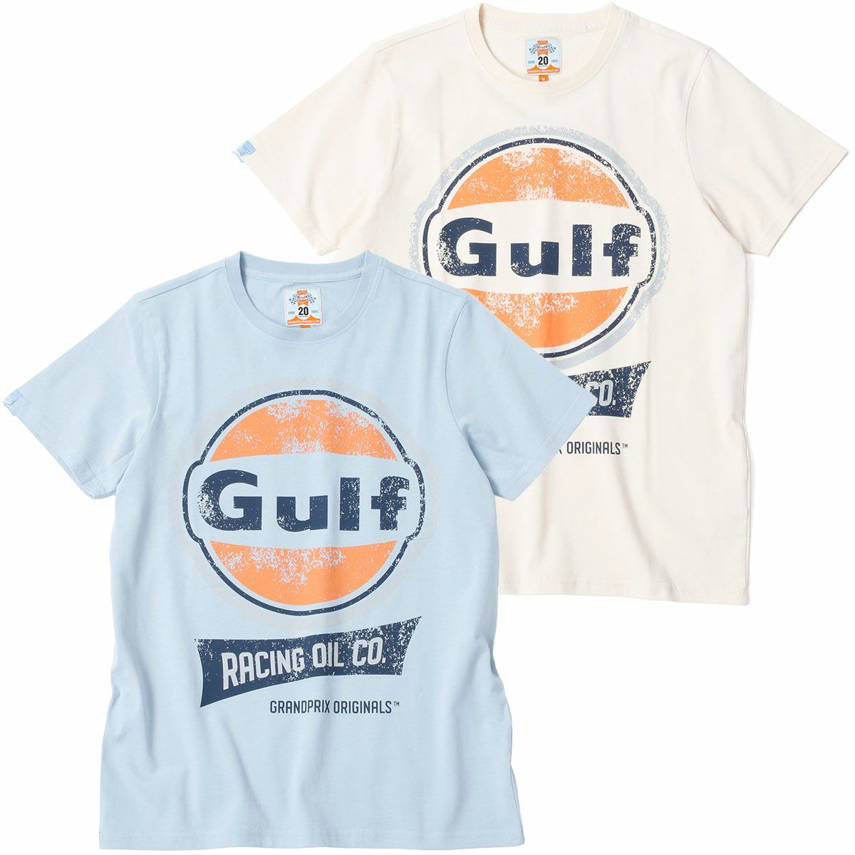 GULF｜ガルフ NEW レーシング オイル Tシャツ｜