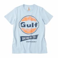 GULF｜ガルフ NEW レーシング オイル Tシャツ｜ガルフブルー