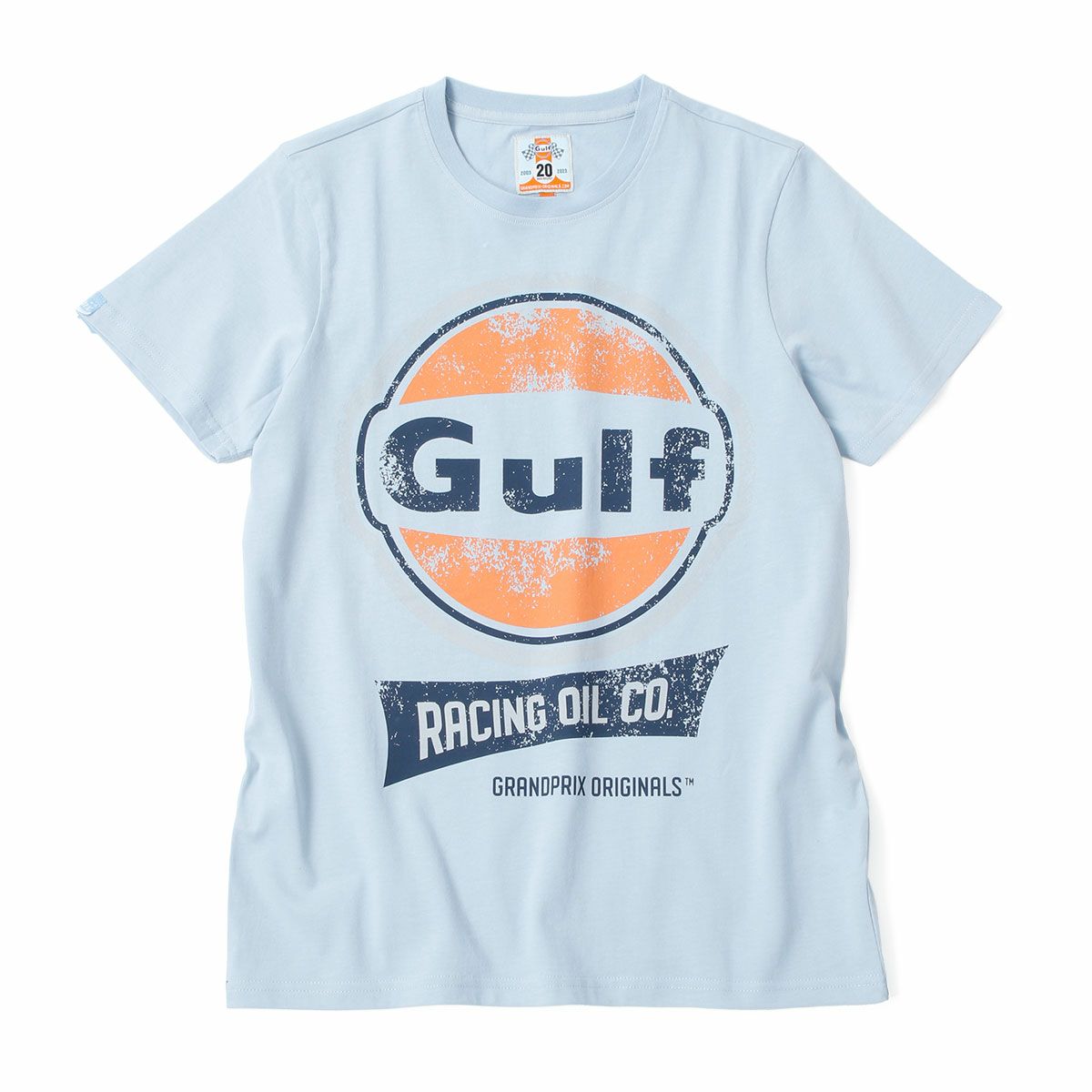 GULF｜ガルフ NEW レーシング オイル Tシャツ｜ガルフブルー