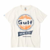GULF｜ガルフ NEW レーシング オイル Tシャツ｜クリーム