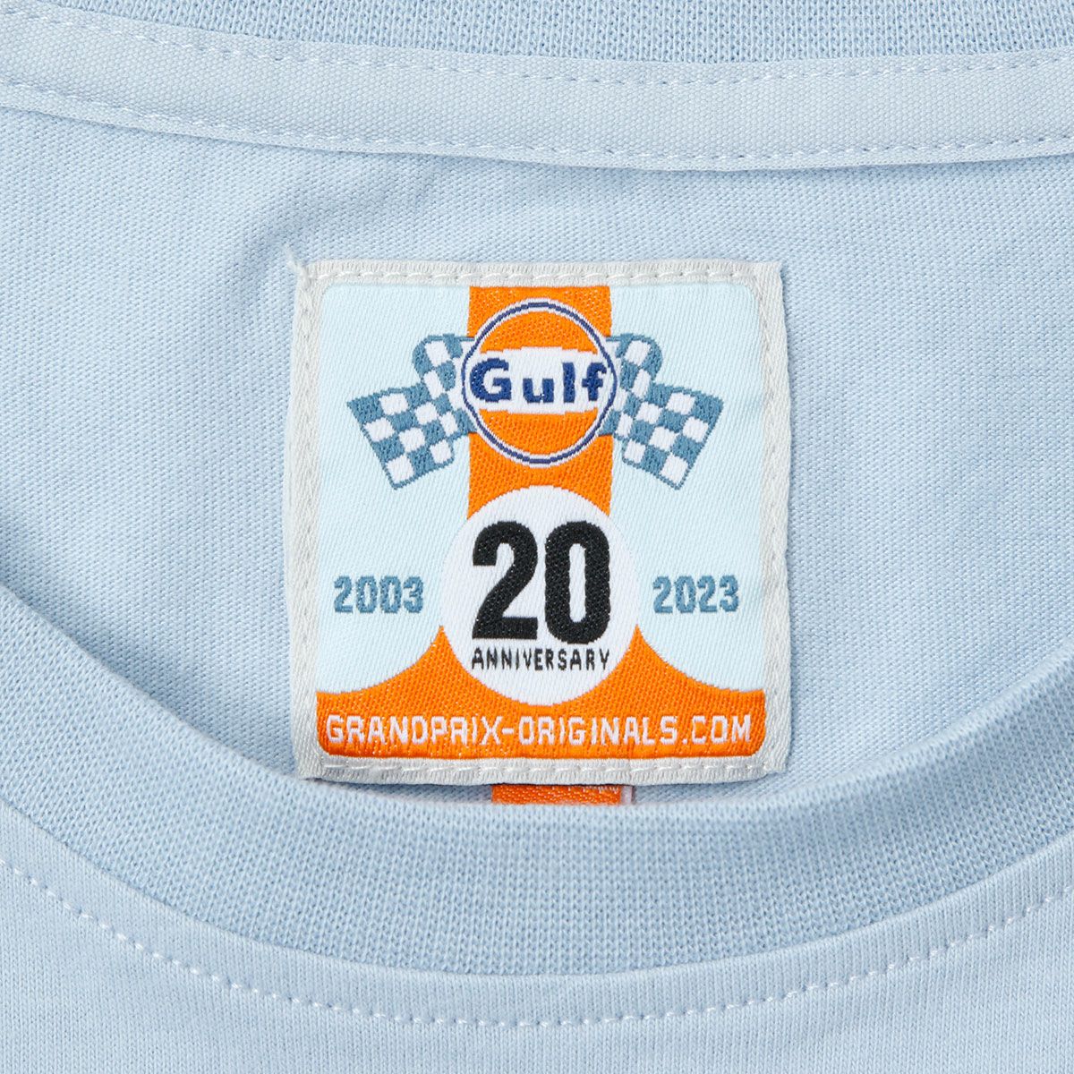 GULF｜ガルフ NEW レーシング オイル Tシャツ｜ガルフブルー