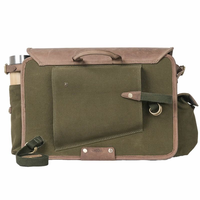 Trip Machine｜エクスペディション サドルバッグ （左右ペア）｜サイドバッグ｜グリーン×タバコ