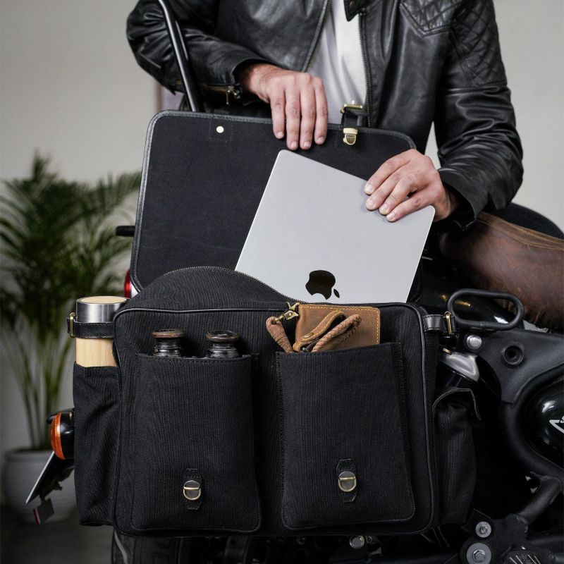 Trip Machine｜エクスペディション サドルバッグ （左右ペア）｜サイドバッグ｜ブラック｜使用イメージ