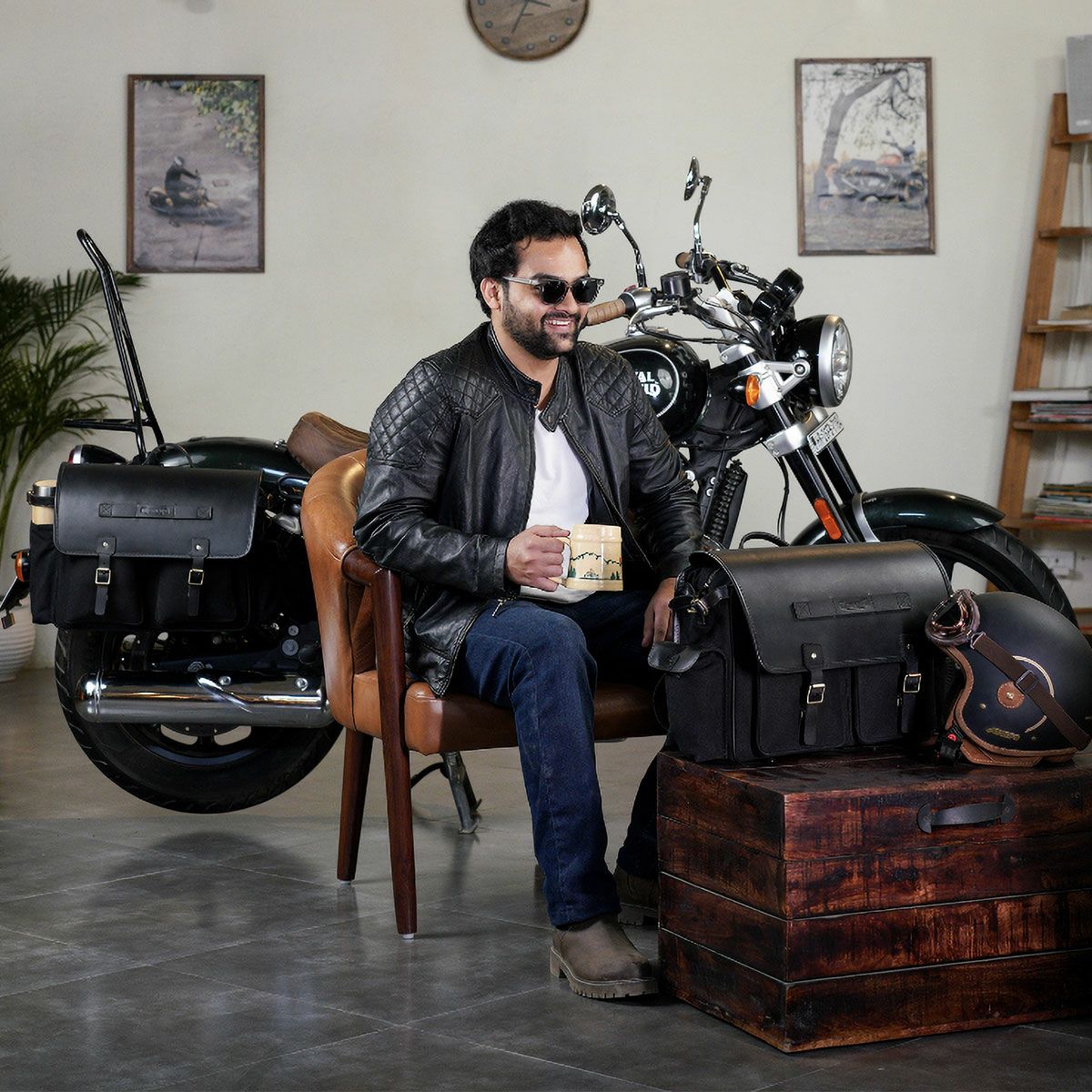 Trip Machine｜エクスペディション サドルバッグ （左右ペア）｜サイドバッグ｜ブラック｜使用イメージ