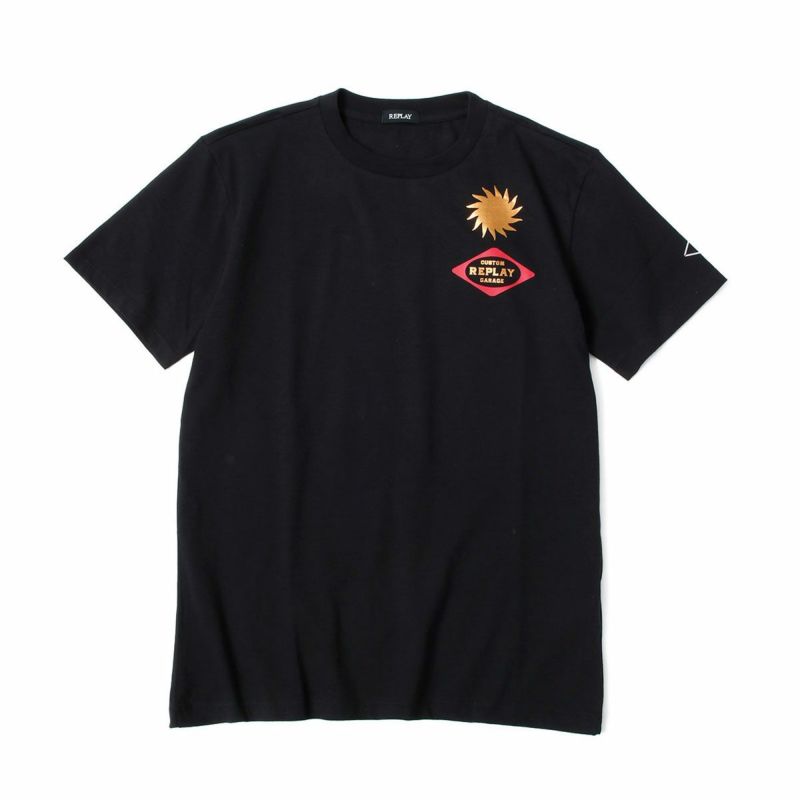 Replay｜カスタムガレージ プリント Ｔシャツ｜ブラック