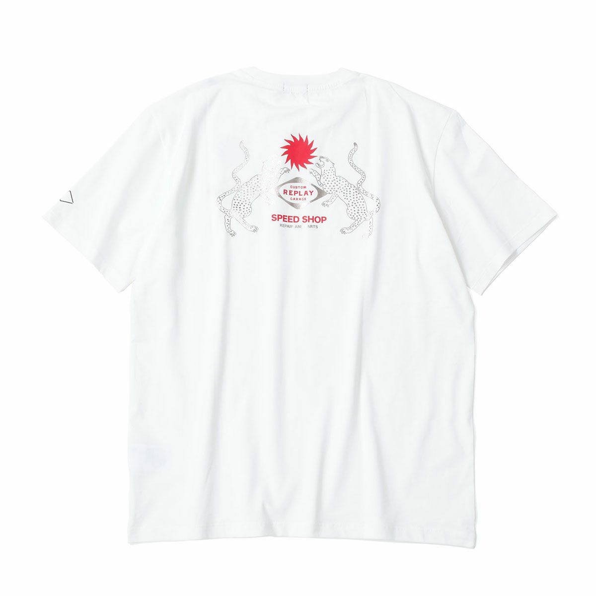 Replay｜カスタムガレージ プリント Ｔシャツ｜ホワイト