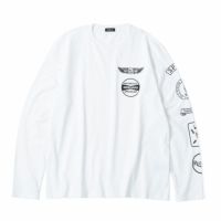 Replay｜オープンエンドジャージーモーターサイクルロングTシャツ｜ロングスリーブ｜ホワイト