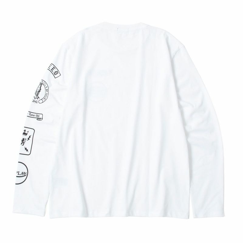 Replay｜オープンエンドジャージーモーターサイクルロングTシャツ｜ロングスリーブ｜ホワイト