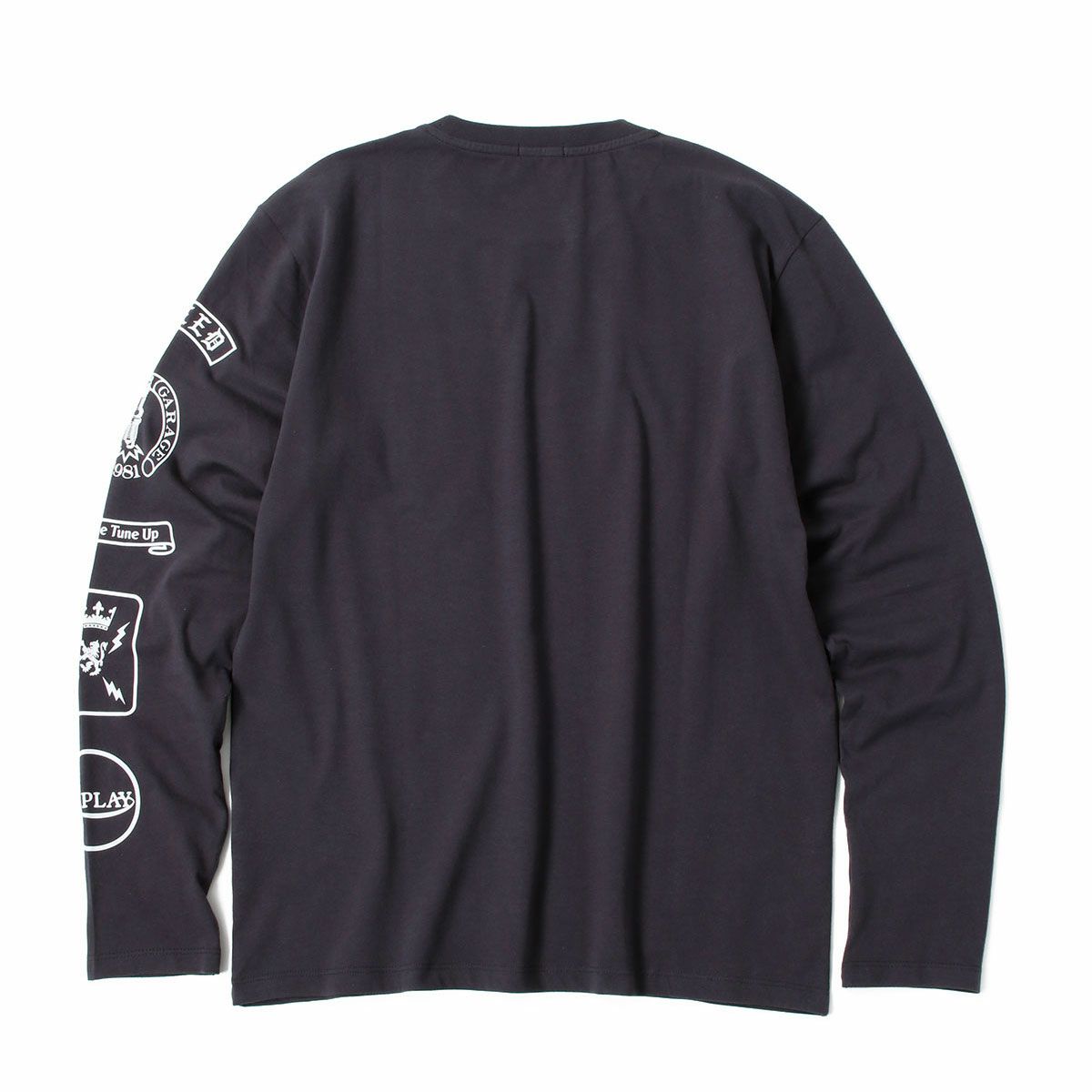 Replay｜オープンエンドジャージーモーターサイクルロングTシャツ｜ロングスリーブ｜ニアリーブラック