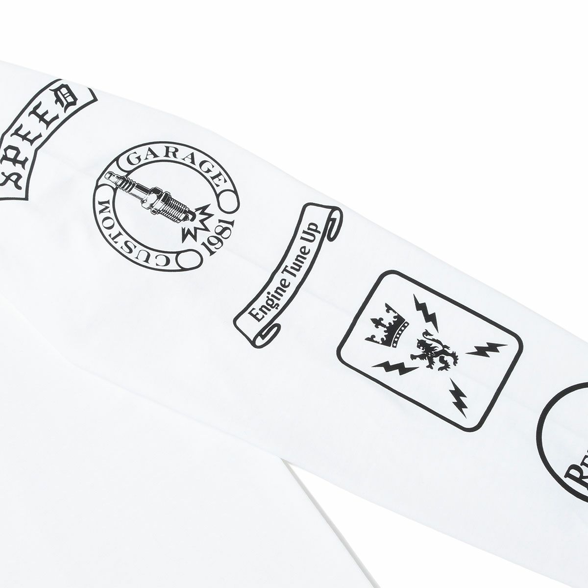 Replay｜オープンエンドジャージーモーターサイクルロングTシャツ｜ロングスリーブ｜ホワイト