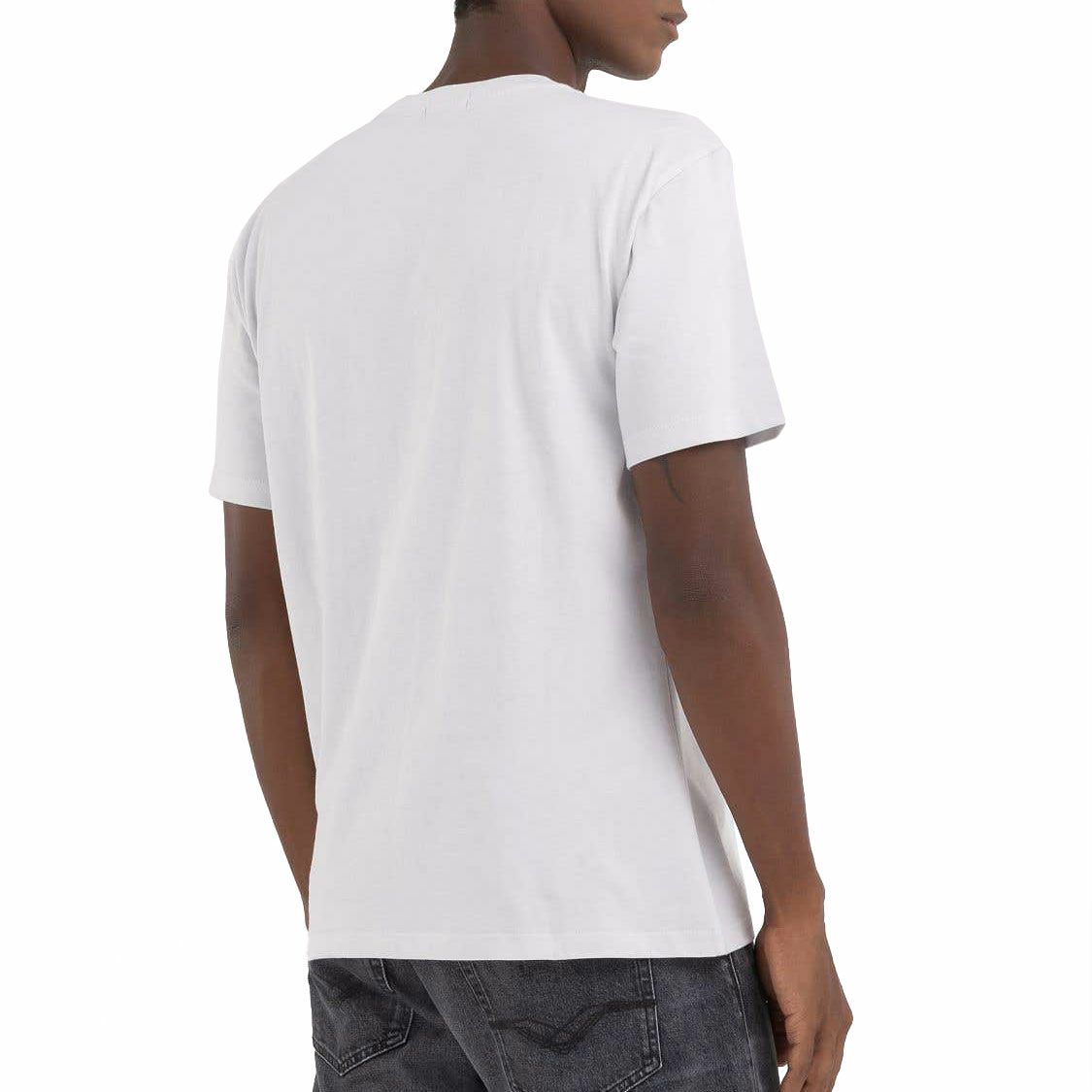 Replay｜レーシングカー プリント Ｔシャツ｜ミルキーホワイト｜モデル着用