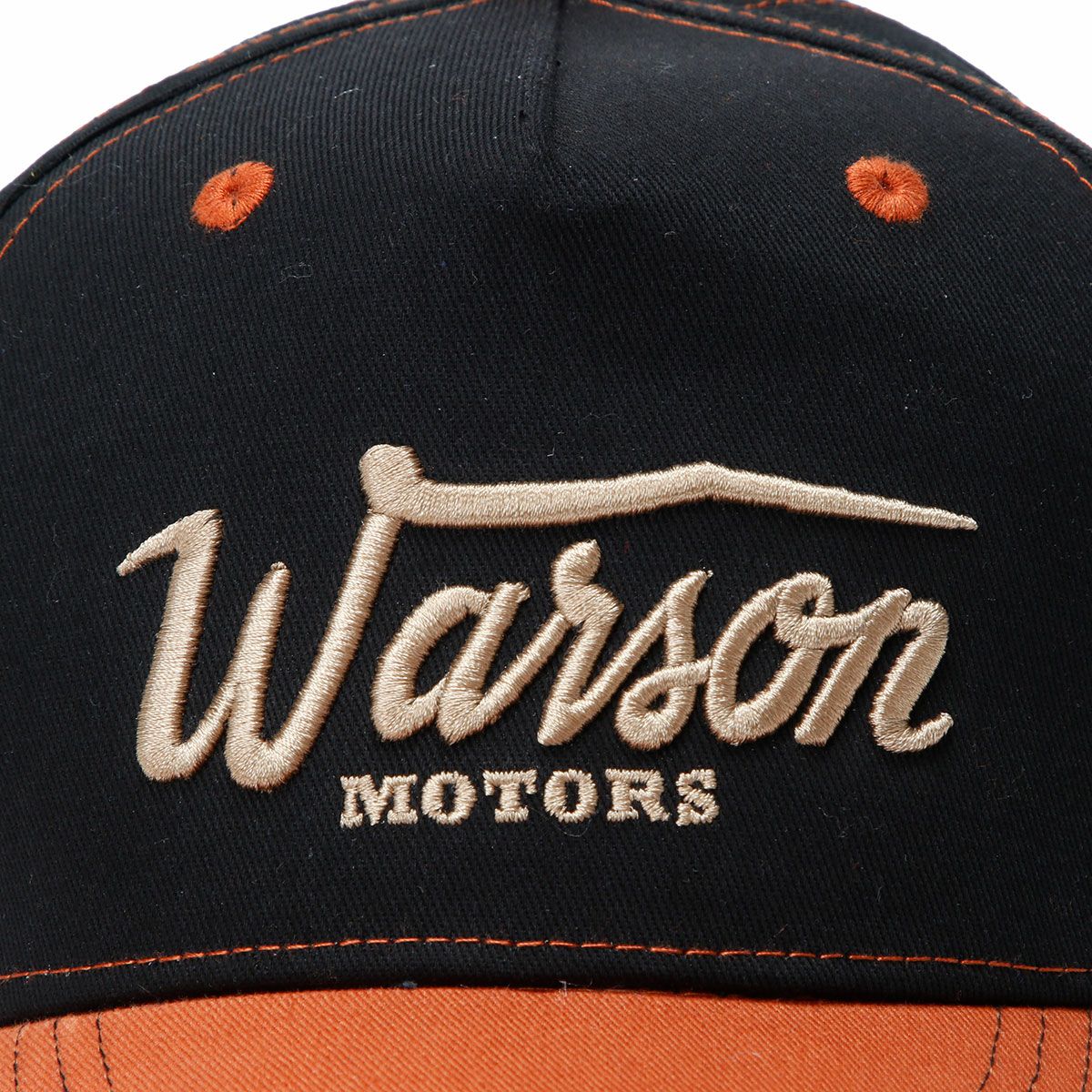Warson Motors｜ベーシック キャップ｜帽子｜ブラック×ブラウン