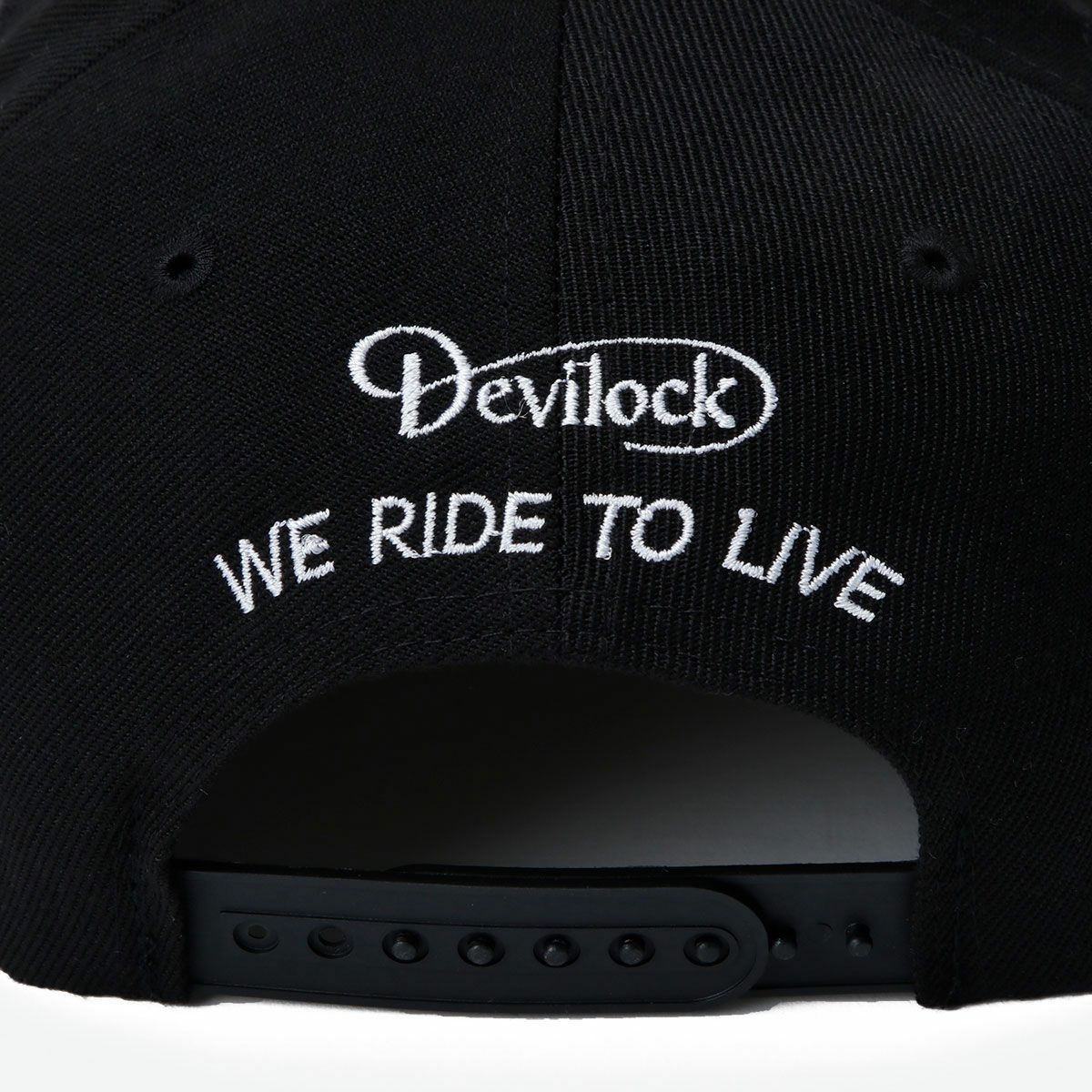 ハンバーグ師匠 x DEVILOCK｜MHロゴ CAP｜帽子｜ブラック×ホワイト