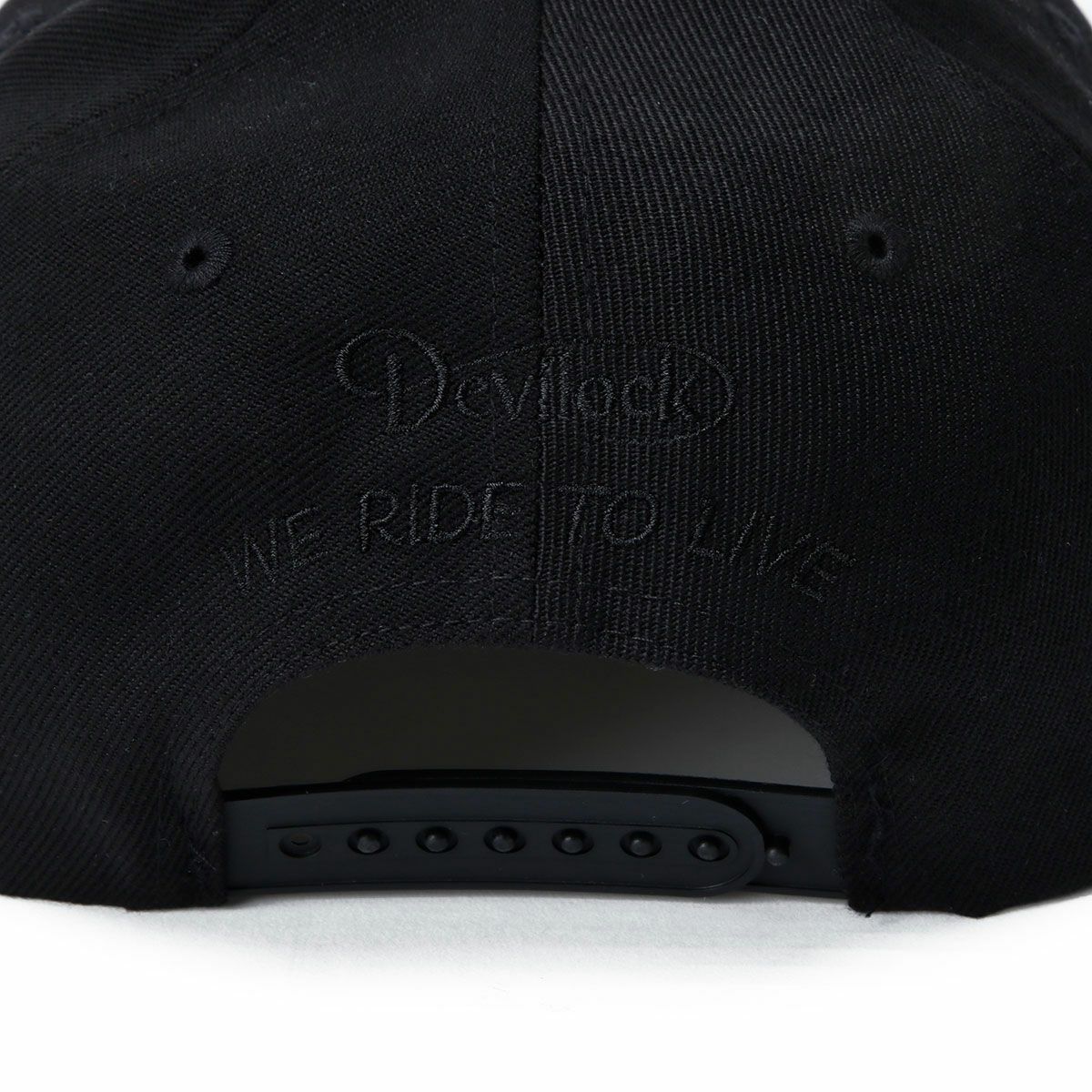 ハンバーグ師匠 x DEVILOCK｜MHロゴ CAP｜帽子｜ブラック×ブラック