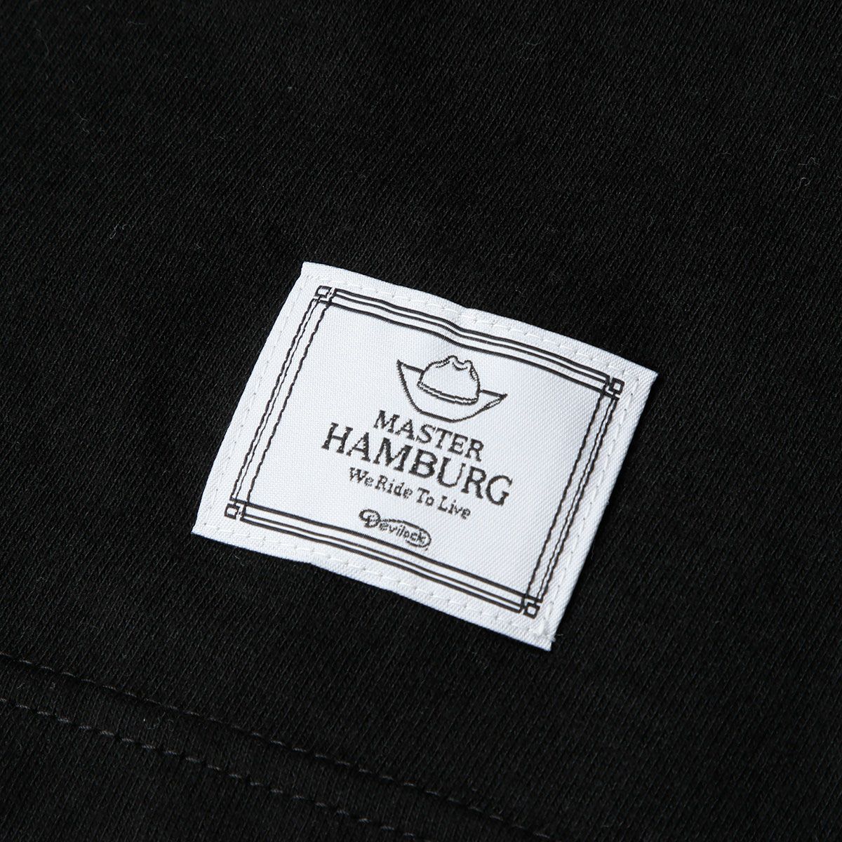 ハンバーグ師匠 x DEVILOCK｜HAMBURG L/S TEE｜ロングスリーブ｜ブラック
