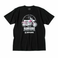 ハンバーグ師匠 x DEVILOCK｜BIKE TEE｜Tシャツ｜ブラック