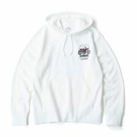 ハンバーグ師匠 x DEVILOCK｜BIKE HOODIE｜フーディ｜ホワイト