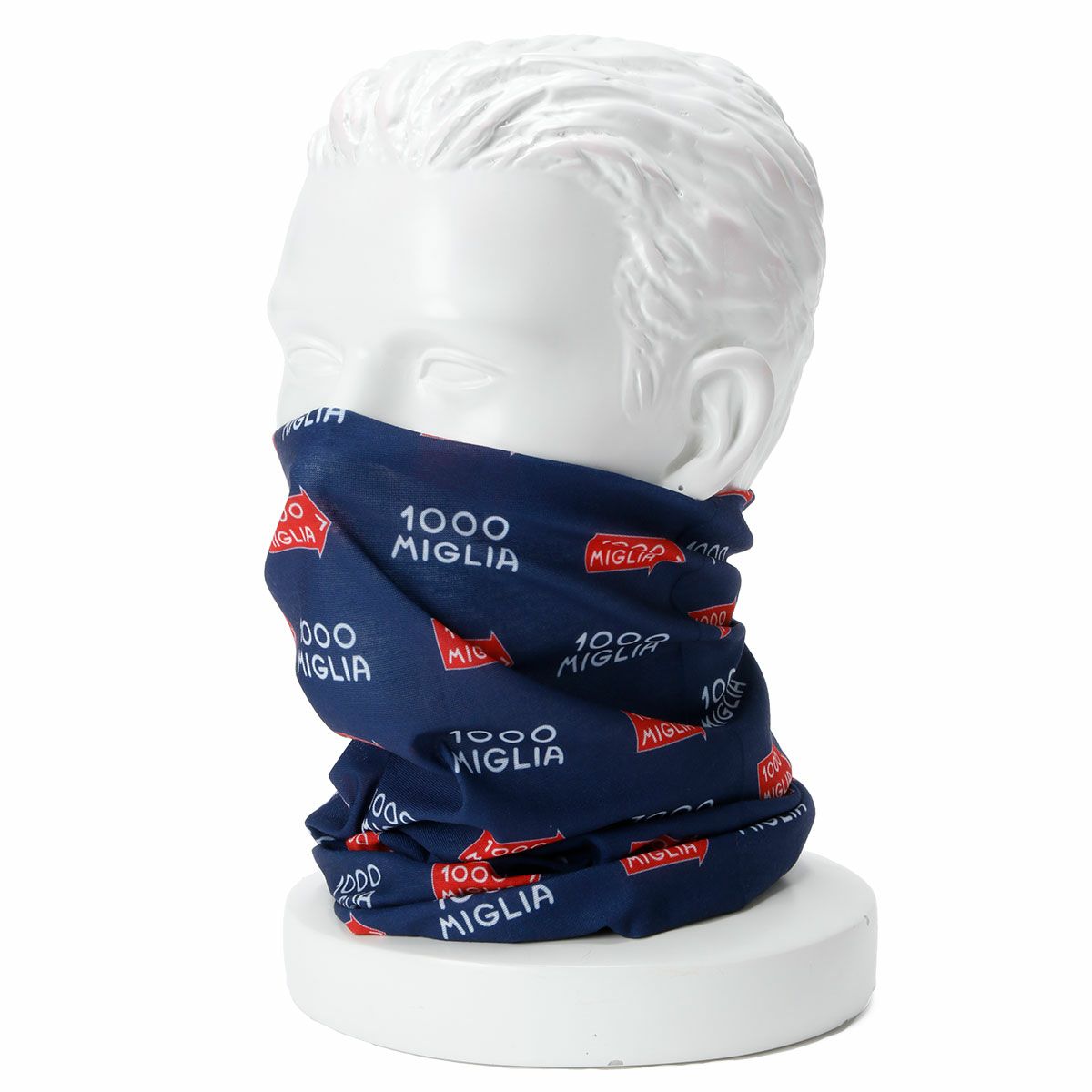 Mille Miglia｜ミッレミリア オリジナル ネックチューブ｜マフラー・スカーフ｜ネイビー｜使用イメージ