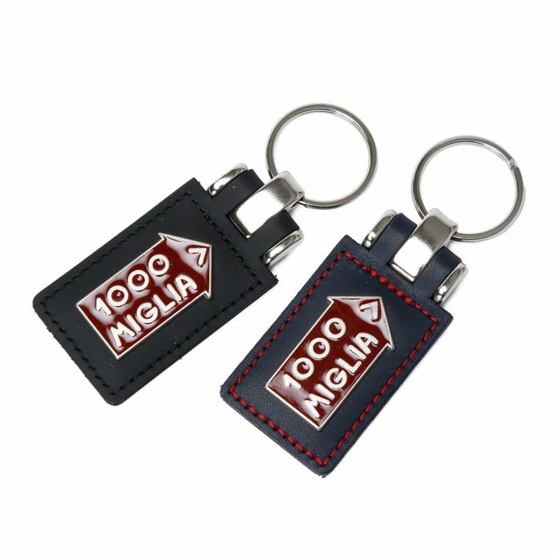 Mille Miglia｜ミッレミリア メタルロゴ レザー キーリング｜キーホルダー