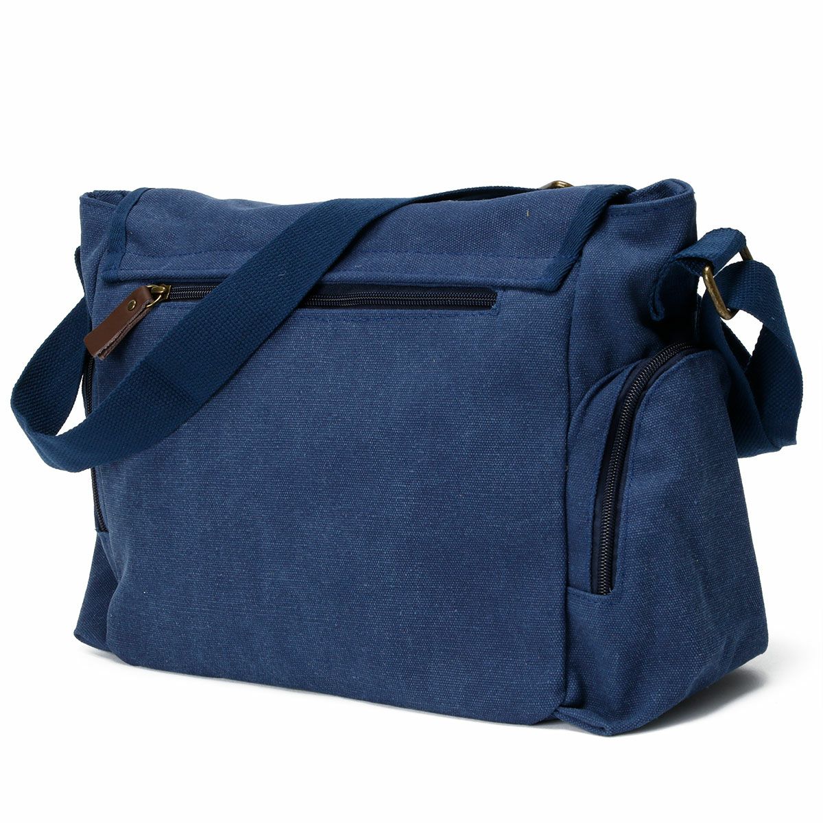 Mille Miglia｜ミッレミリア キャンバス コットン ショルダーバッグ｜ブルー
