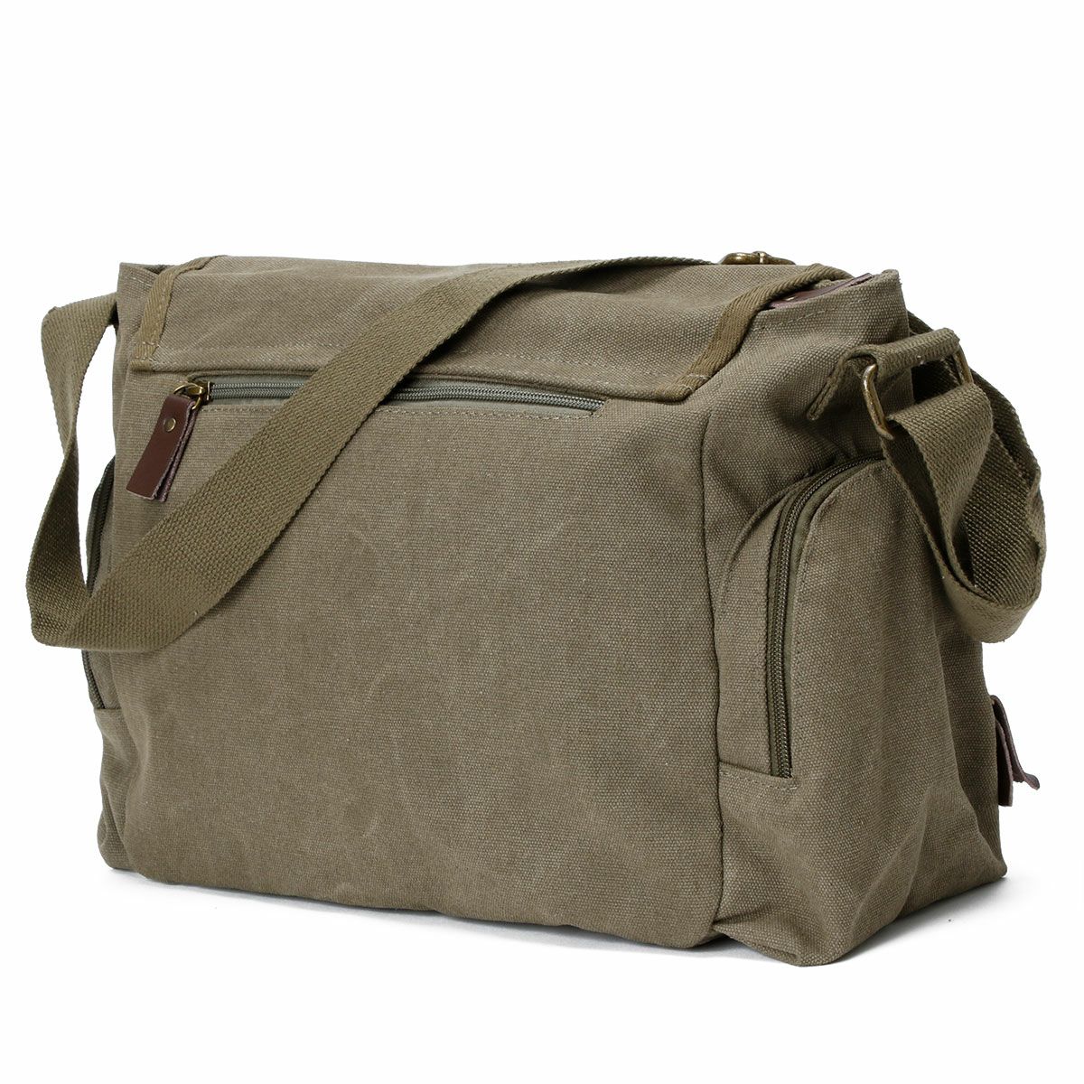 Mille Miglia｜ミッレミリア キャンバス コットン ショルダーバッグ｜グリーン