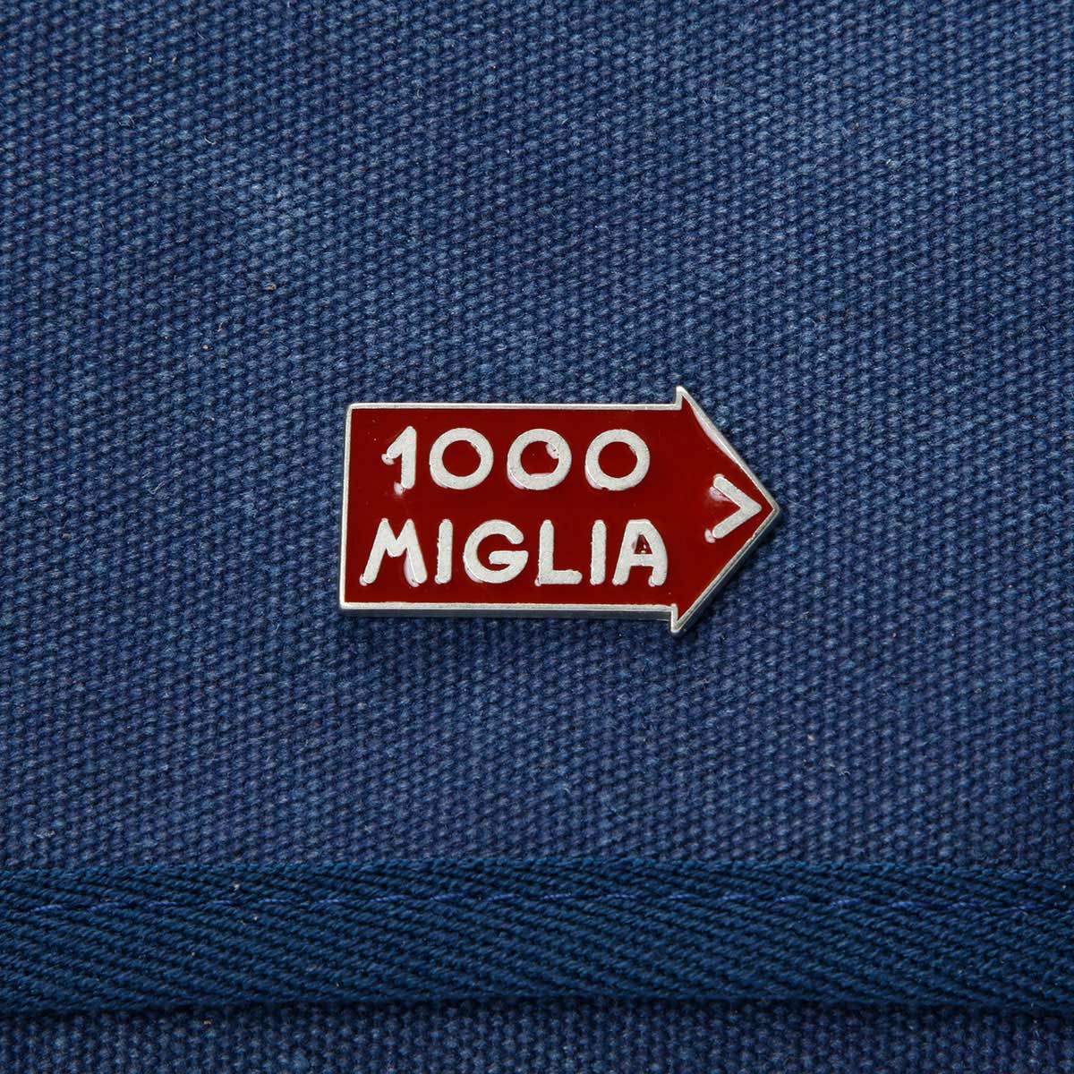 Mille Miglia｜ミッレミリア キャンバス コットン ショルダーバッグ｜ブルー