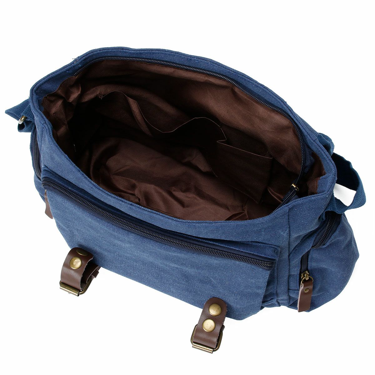 Mille Miglia｜ミッレミリア キャンバス コットン ショルダーバッグ｜ブルー