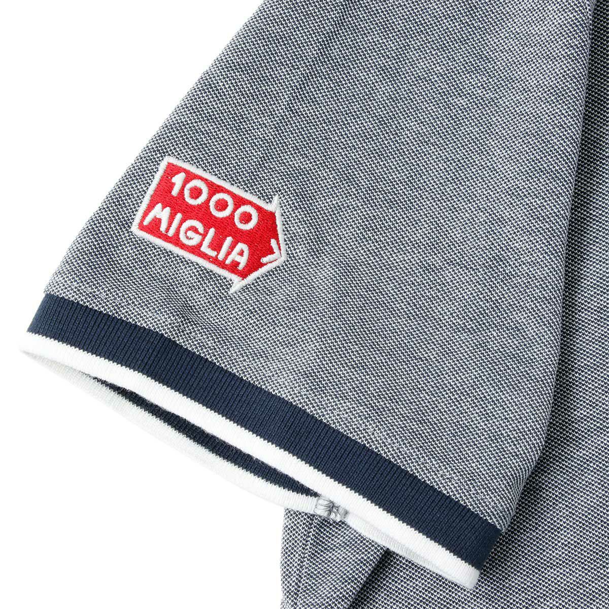 Mille Miglia｜ミッレミリア ツートン ポロ｜ポロシャツ｜メランジ×ブルー