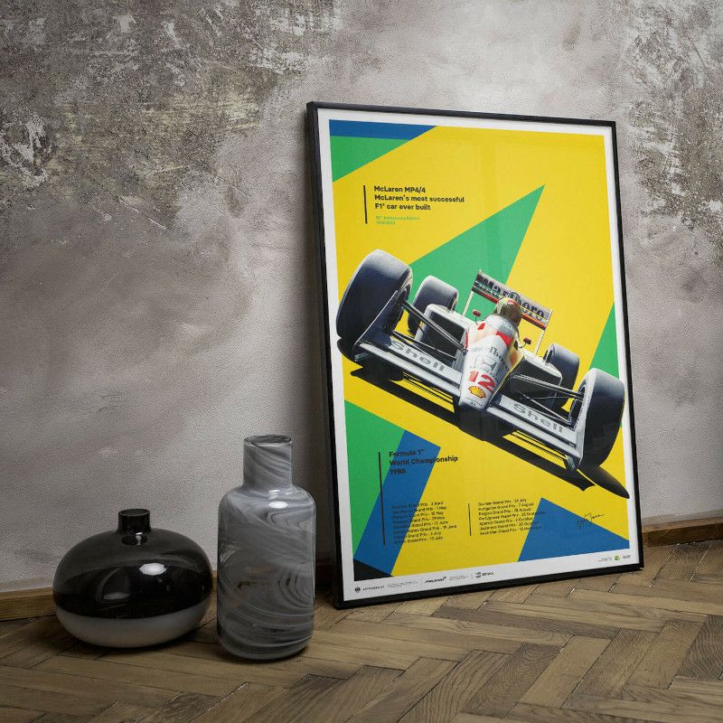 Amazon.co.jp: アイルトンセナ追悼記念ポスター F1 1994年第1戦
