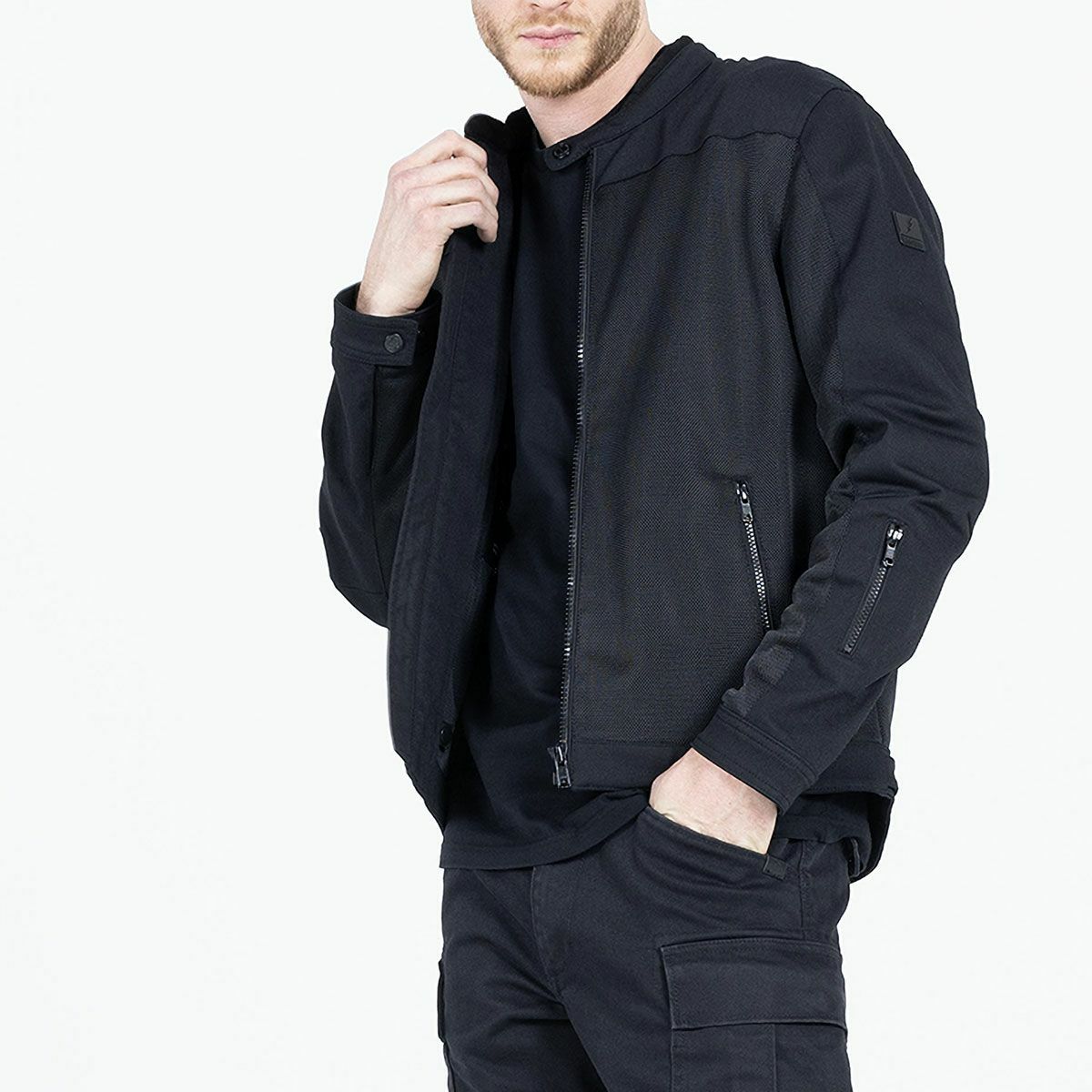 John Doe｜エアロ メッシュ ジャケット｜ブラック｜モデル着用